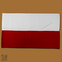 Flaga biało-czerwona 80 x 110 cm druk dzianina