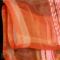 Roleta szer 95 cm/wys 162 cm listwy z tafty czerwonej organza czerwono pomar pasy