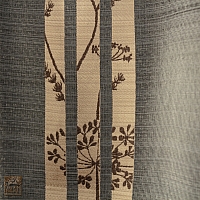 Firana szer 185-110 cm/wys 75 cm org. kopry z lamówką, na taśmie włosy