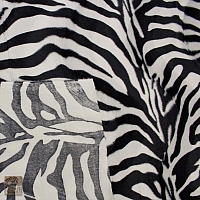 Dzianina zwierzaki 10 zebra czarno biała