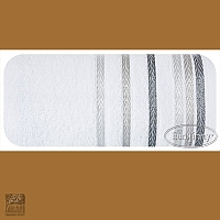 Ręcznik LIVIA-Lorin 50 x 90 cm biały + srebrny