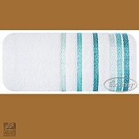 Ręcznik LIVIA-Lorin 50 x 90 cm biel + turkus